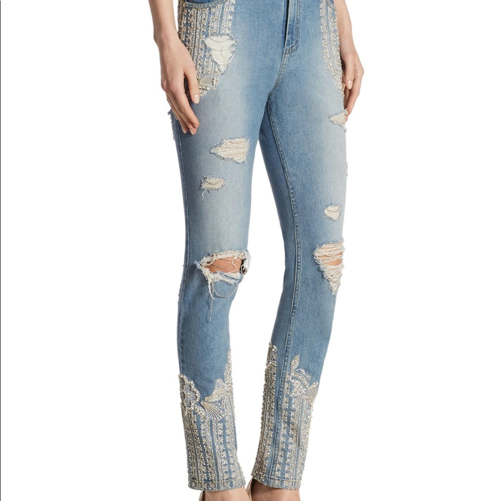 SOLD.Jonathan Simkhai Diamonte Stovepipe Jean - Picture 3 of 8